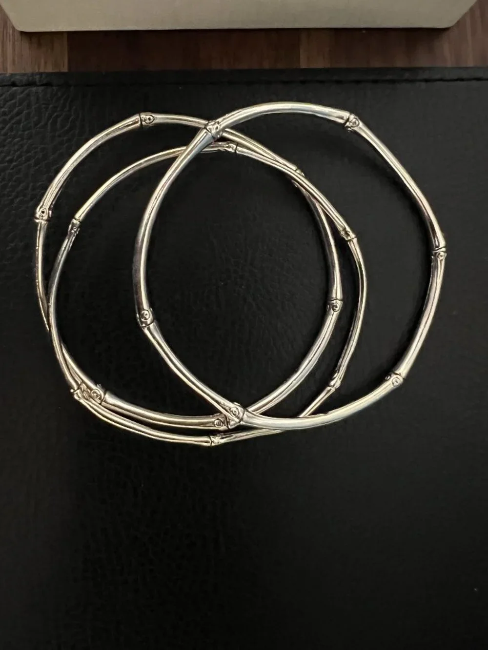 John Hardy Sterling Silver Bamboo Bangle Bracelet x3